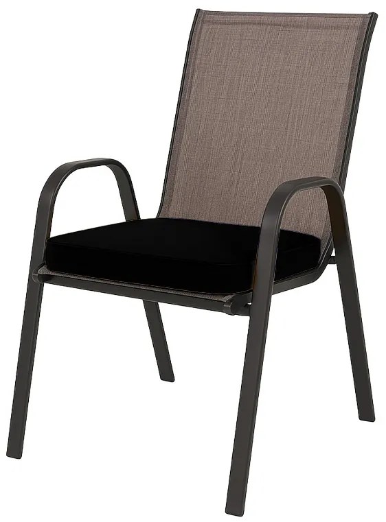 Poduszka ogrodowa na krzesło VIREON 44x45 cm, czarna