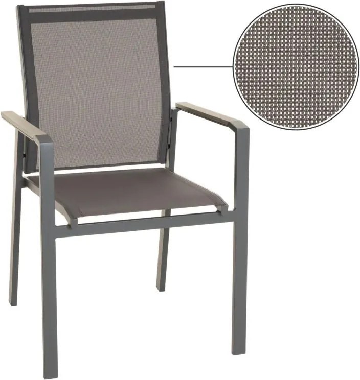 Zestaw krzeseł ogrodowych, szary 4 szt