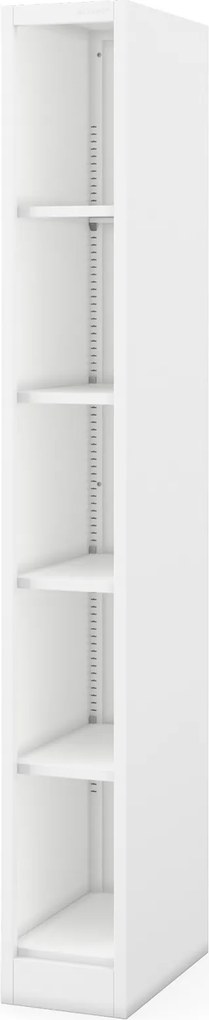 Metalowy regał do biura Tim, 25 × 45 × 185 cm, kolor biały