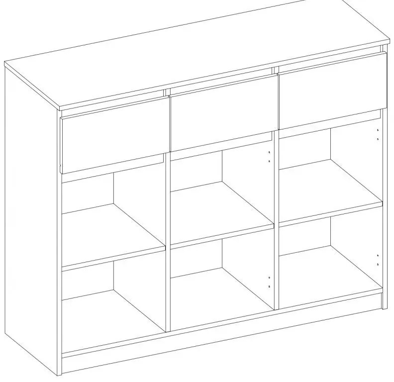 Komoda z drzwiczkami do salonu antracyt + dąb artisan S2-N05