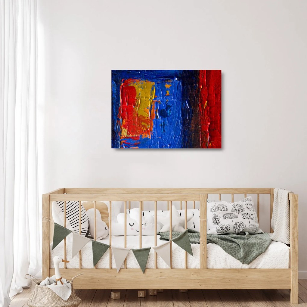 Obraz na szkle - malarskie kolory (70x50 cm)