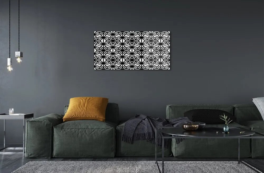 Obraz na szkle Kwiatowy geometryczny wzór