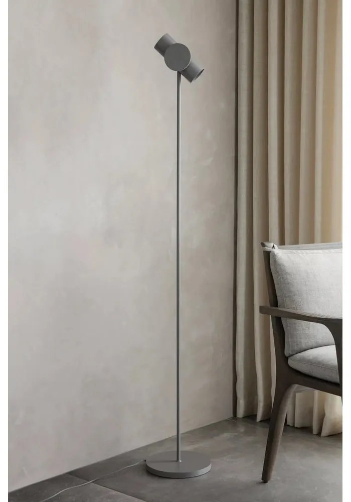 Szara lampa stojąca LED ze ściemniaczem (wysokość 130 cm) Stage – Blomus