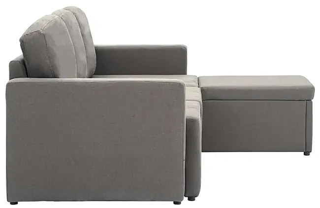 Rozkładana sofa modułowa taupe tkanina - Lanpara 4Q