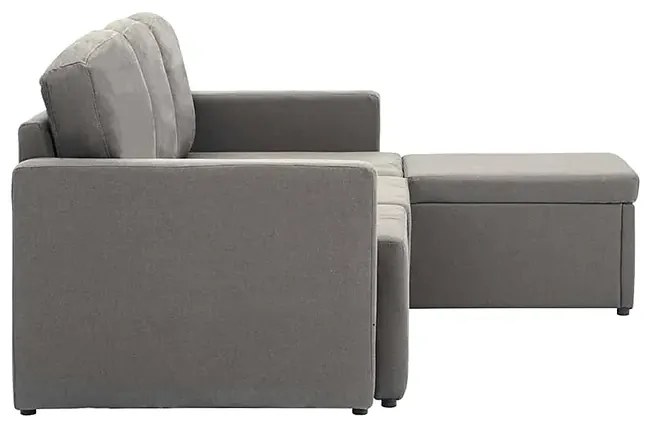 Rozkładana sofa modułowa taupe tkanina - Odi 4Q