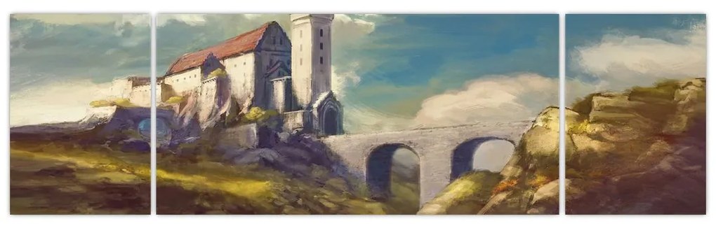 Obraz - Średniowieczny zamek (170x50 cm)