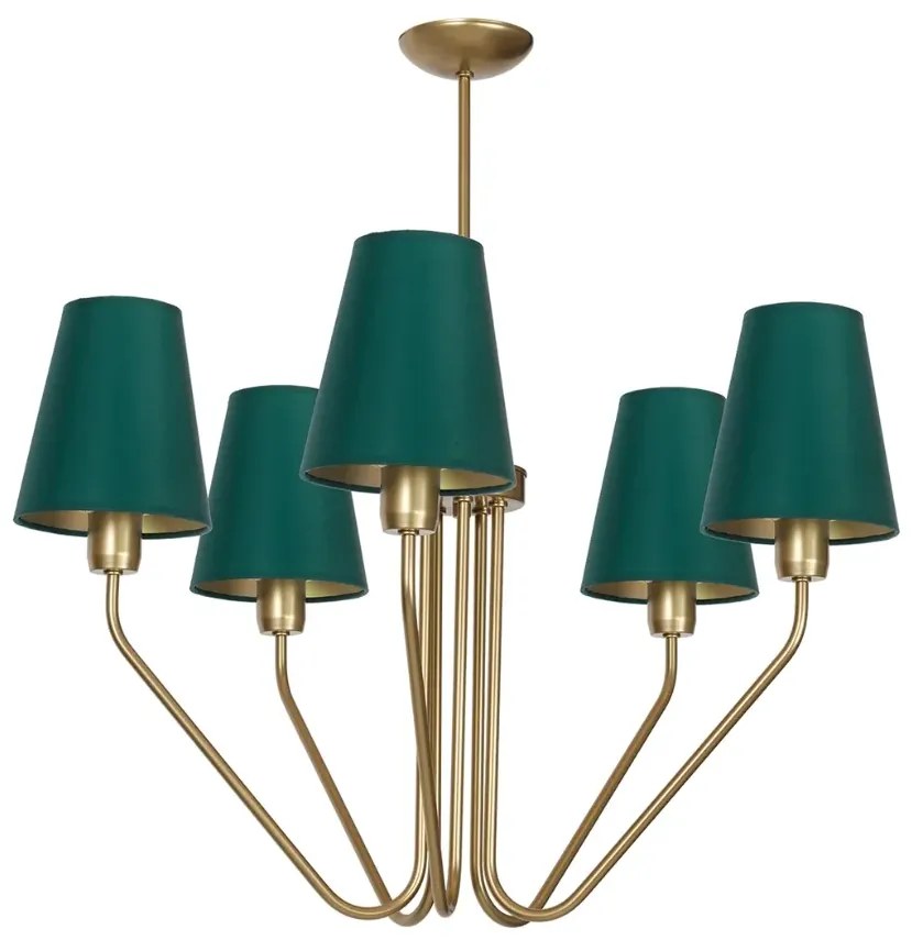 Duży pięcioramienny metalowy żyrandol - K427 C1-T83