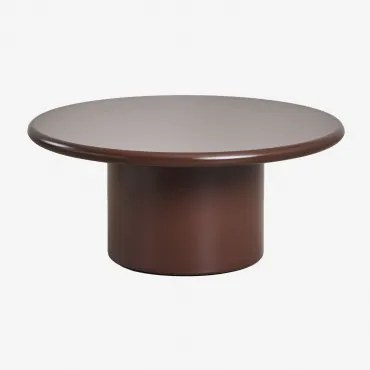 Okrągły Stolik Kawowy Z Mdf (ø80 Cm) Rodeo Brązowy Coffee - Sklum