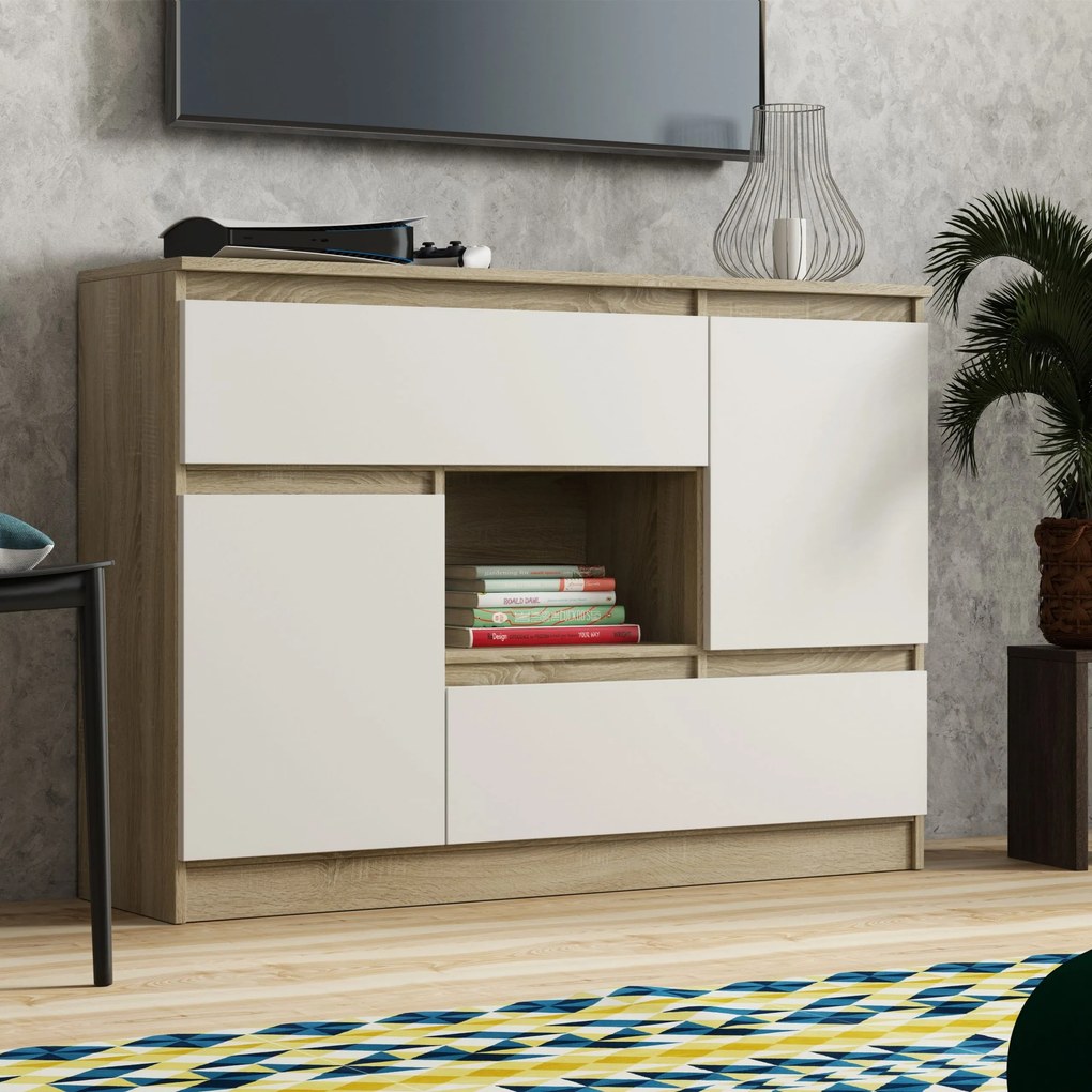 Komoda FIORENZA 120 cm do Salonu Sypialni Dąb sonoma