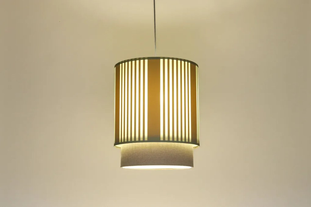 Lampa wisząca DUO LAMI LINE 30 zielona/beżowa BPS KONCEPT