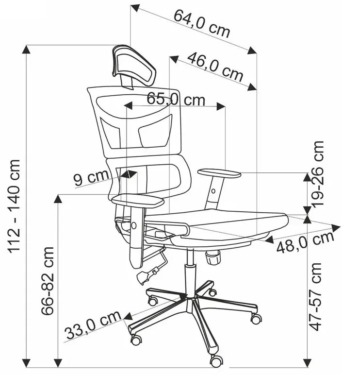 Czarny ergonomiczny obrotowy fotel z mechanizmem synchronicznym - Oxon
