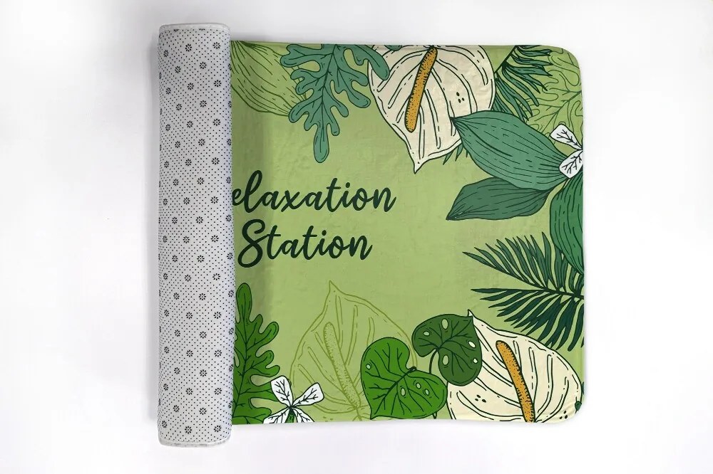 Dywanik antypoślizgowy do łazienki Dywanik antypoślizgowy do łazienki Zielony Liście