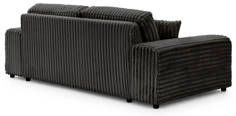 Ciemnoszara sztruksowa sofa 213 cm Justin – Ropez