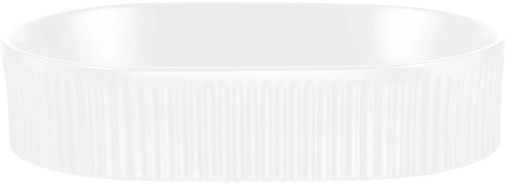 Biała owalna umywalka ceramiczna F1-B29