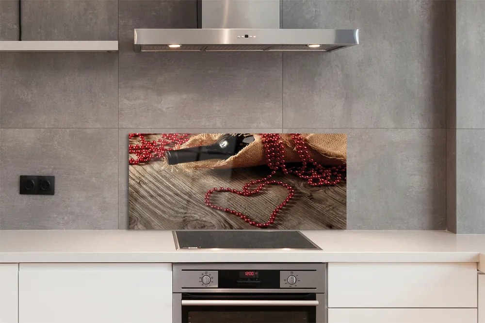 Szklany Panel Miłosny Akcent z Winem