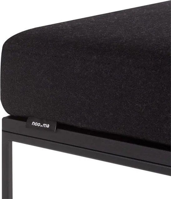 Czarny tapicerowany stołek Feo – noo.ma