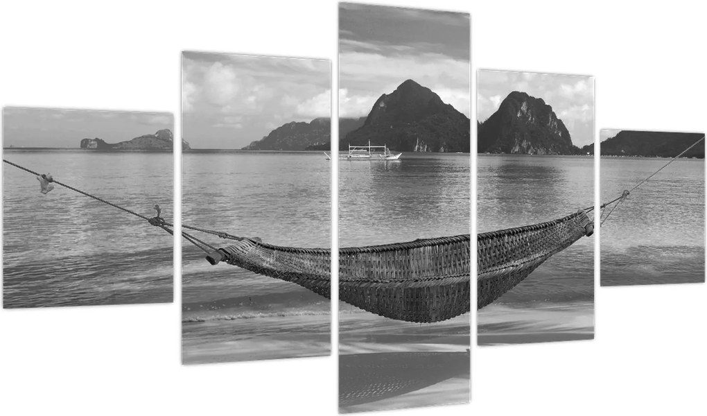 Obraz - Hamak na plaży (125x70 cm)