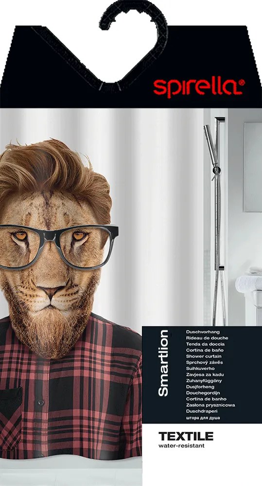 Zasłona prysznicowa 180x200 cm Smartlion – Spirella