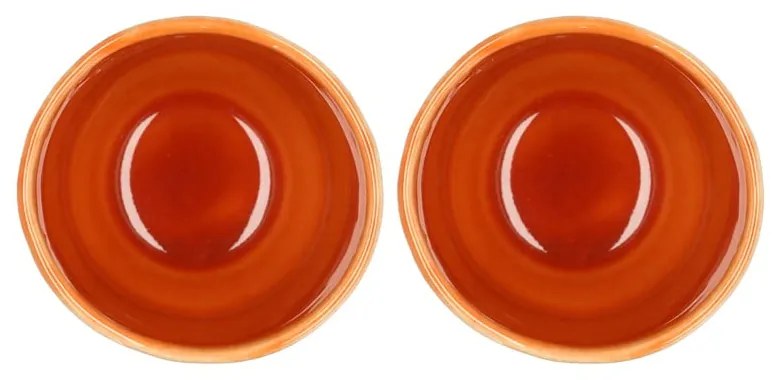 Pomarańczowe kamionkowe kubki na espresso zestaw 2 szt. 80 ml Styles – Villa Collection