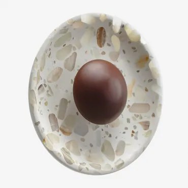 Kinkiet Ścienny Ø25 Cm Led Giuliano Beżowe Terrazzo - Sklum