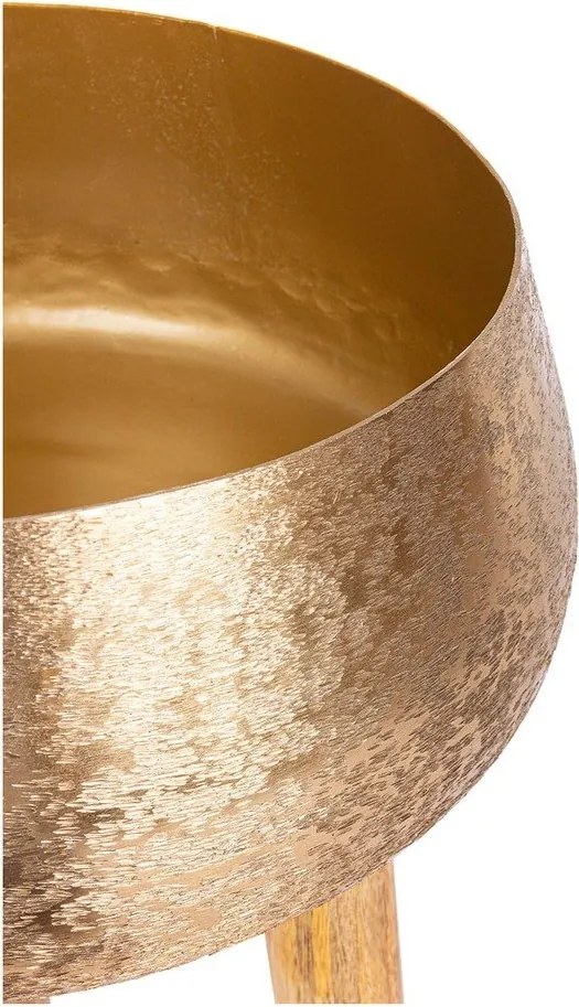 Metalowe ręcznie wykonane osłonki na doniczki zestaw 3 szt. ø 37,5 cm Varanasi – Bizzotto