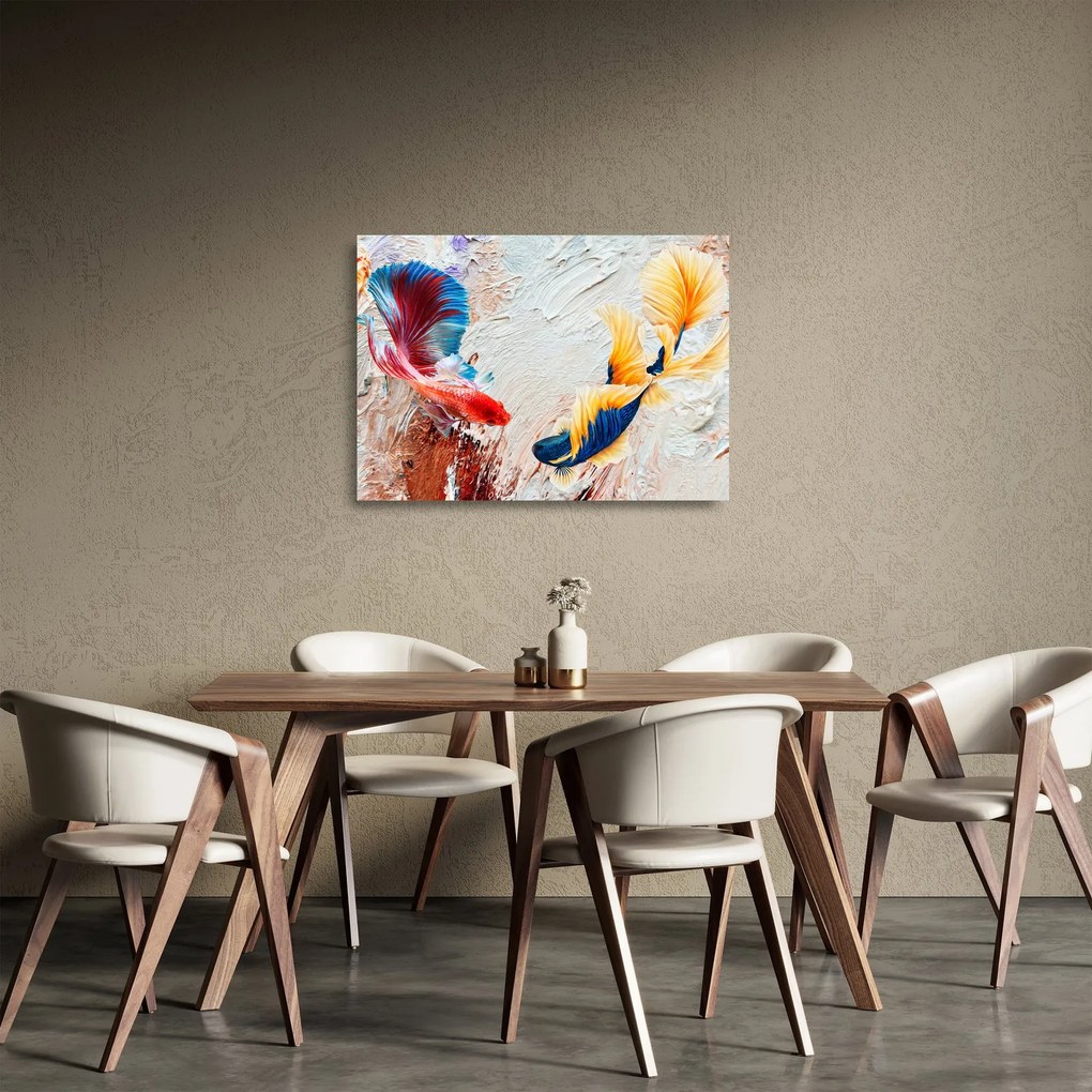 Obraz na szkle - Ryby bojowniki (70x50 cm)