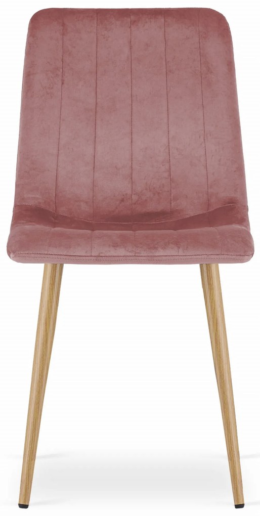 Różowe aksamitne krzesło LAVA