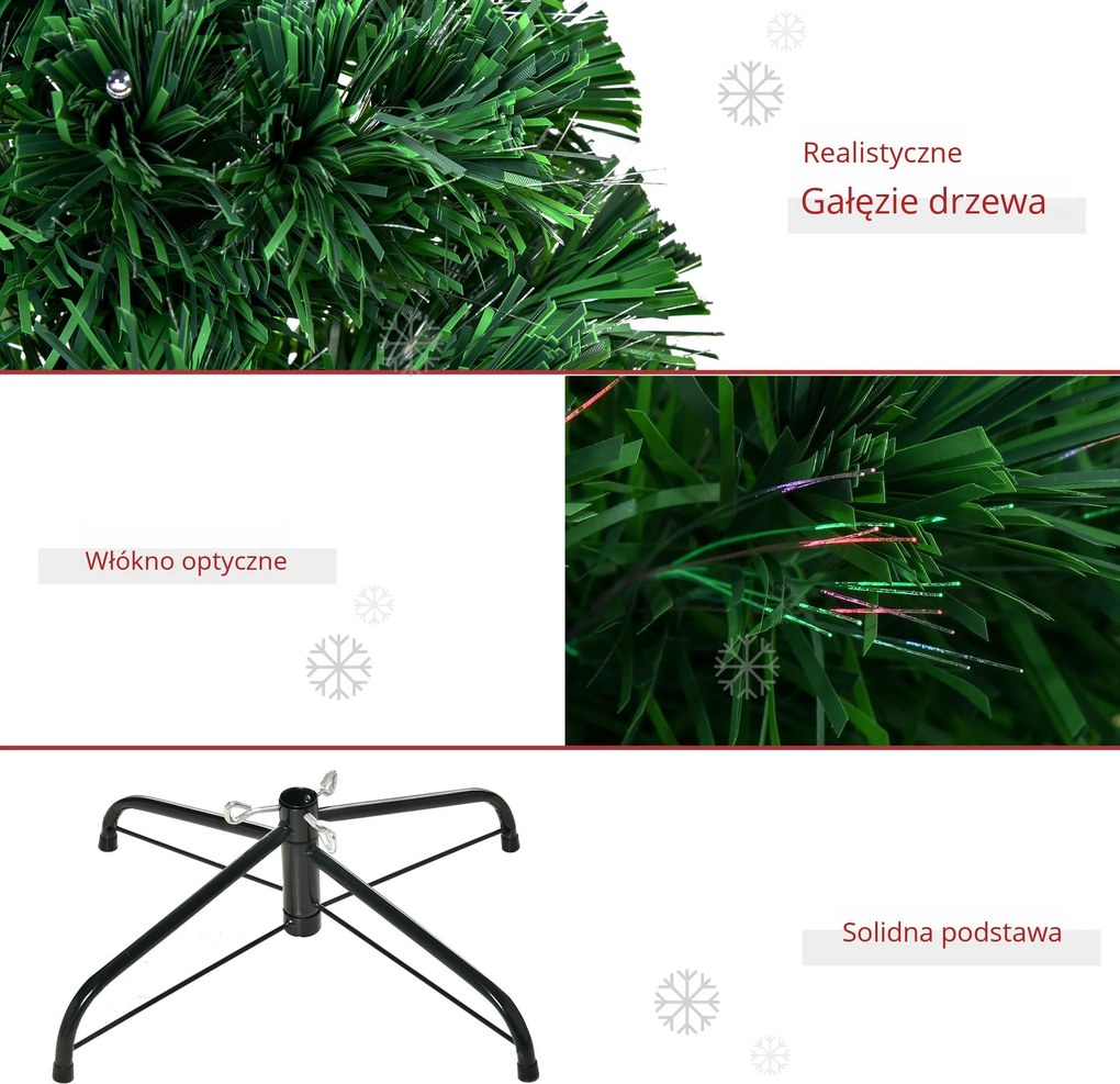 Choinka sztuczna zielona 120 cm homcom