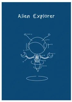 Plakat 70x50 Cm Luminescencyjny Esttels Alien Explorer - Sklum