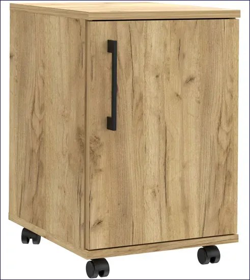 Biurowy kontener z 2 półkami pod biurko dąb craft N5-A56