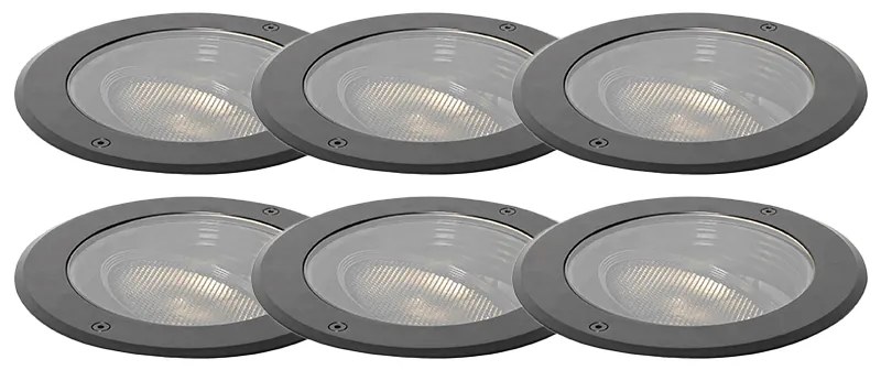 Zewnetrzna Zestaw 6 lamp naziemnych LED AR111 regulowanych IP65 - Delux Honey Nowoczesny Oswietlenie zewnetrzne