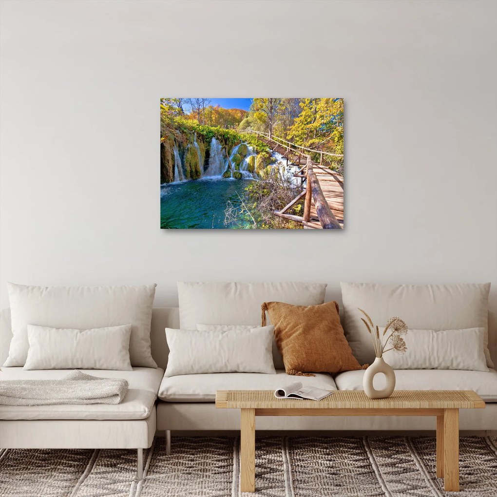 Obraz - Wejście na wodospady (70x50 cm)