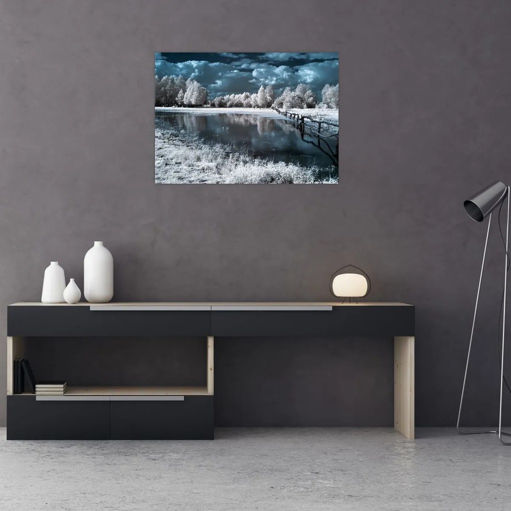 Obraz - Zamarznięty krajobraz (70x50 cm)