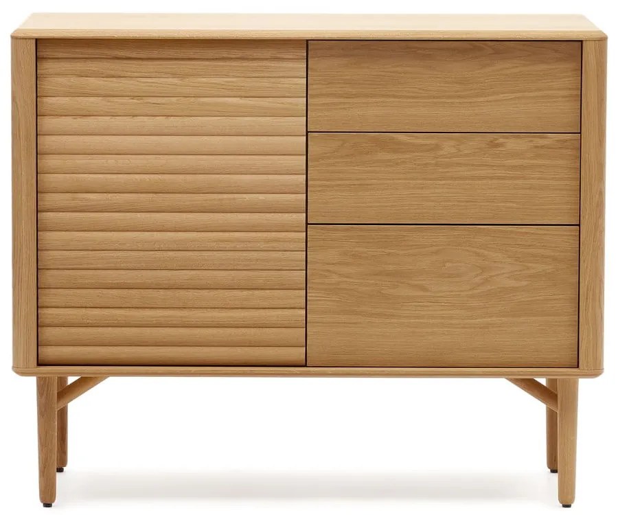 Niska komoda w dekorze dębu 105x86 cm Lenon – Kave Home