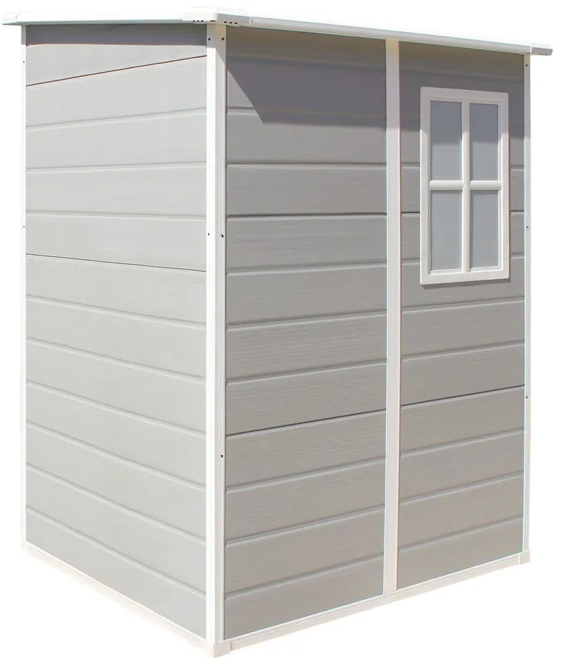 DOMEK NARZĘDZIOWY OGRODOWY 193x212x151 cm Z TWORZYWA SZTUCZNEGO – SCHOWEK NA NARZĘDZIA FOSTER 5040