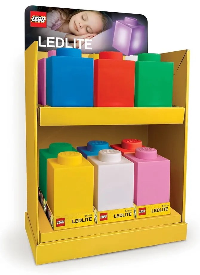 Czerwona silikonowa lampka nocna LEGO® Classic Brick