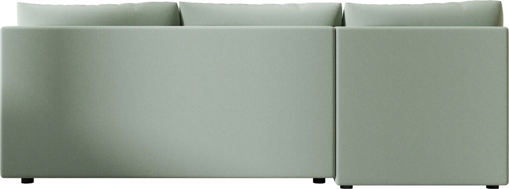 Rozkładana dwustronna sofa narożna do L VENORIA SLIM 200x143 cm, jasnozielona + 2 poduszki GRATIS