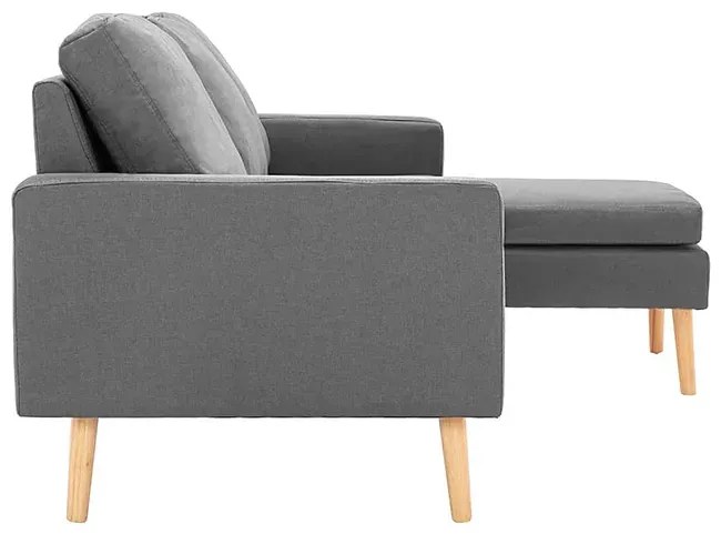 3-osobowa jasnoszara sofa z podnóżkiem - Muria 4Q