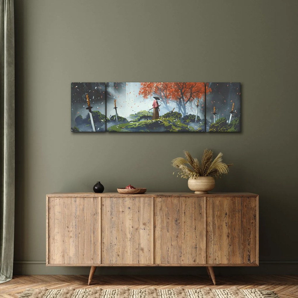 Obraz - Ilustracja przedstawiająca Ogród Mieczy (170x50 cm)