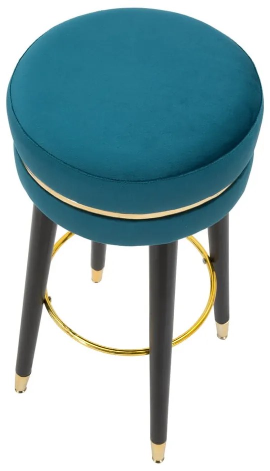 Turkusowy tapicerowany hoker (wysokość siedziska 74 cm) Paris – Mauro Ferretti