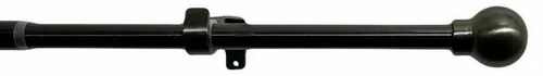 Zestaw zasłon rozciągalnych Koule 16/19 mm czarnynikiel, 200 - 350 cm, bez kółek, 200 - 350 cm