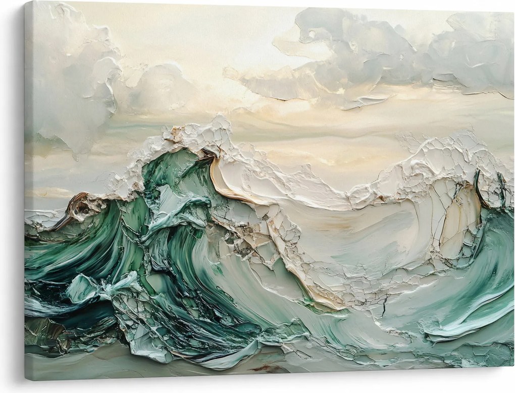 Obraz - 3D abstrakcja morza (70x50 cm)