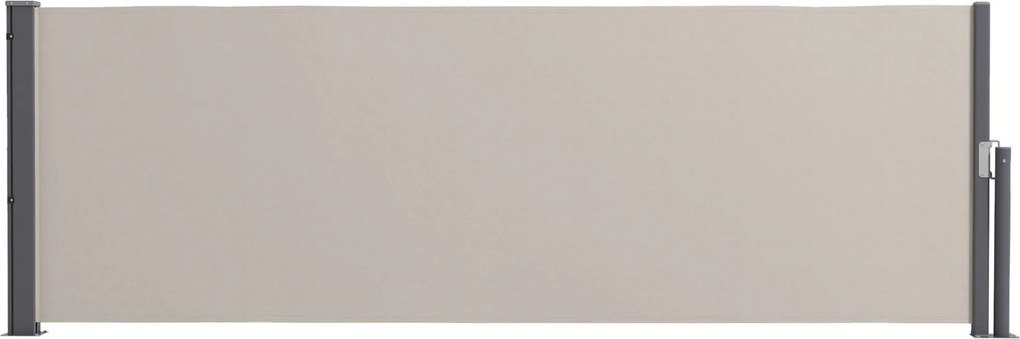 Outsunny Parawan boczny, rozsuwany, osłona, aluminium/poliester, 3 x 1 m, jasnoszary