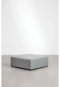 Pufa 90x90 Cm Do Sofy Modułowej Kata Tkaniny Szary - Sklum