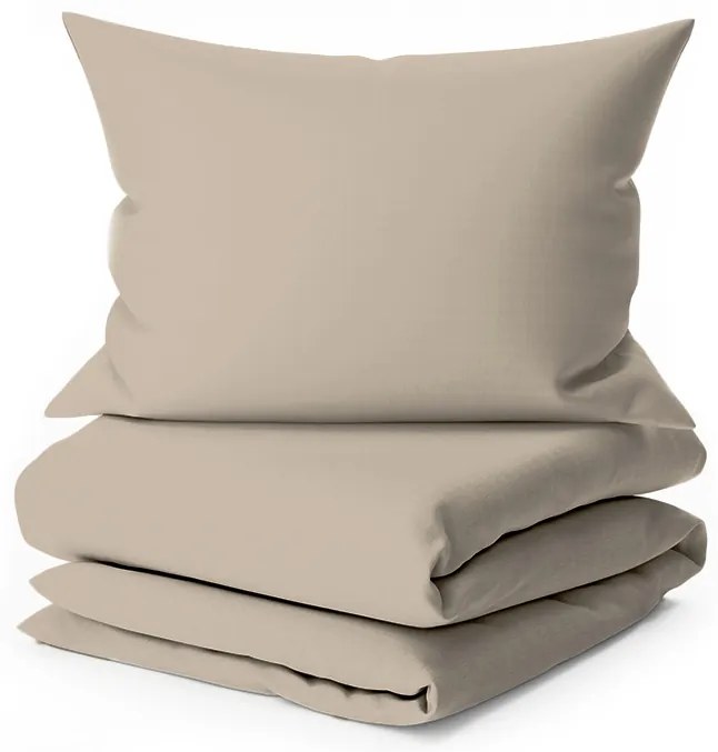 PrzytulneMieszkanie.pl PrzytulneMieszkanie.pl Bawełniana pościel z krepowym wykończeniem LUXERA szaro-brązowa hotelowa kieszeń II.gatunek Rozmiar pościeli: 70 x 90 cm | 140 x 200 cm