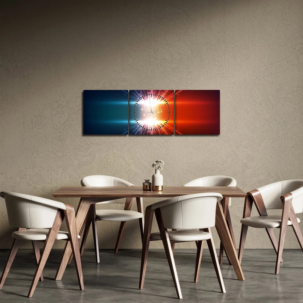 Abstrakcyjny obraz aktywnego ładunku (z zegarem) (90x30 cm)