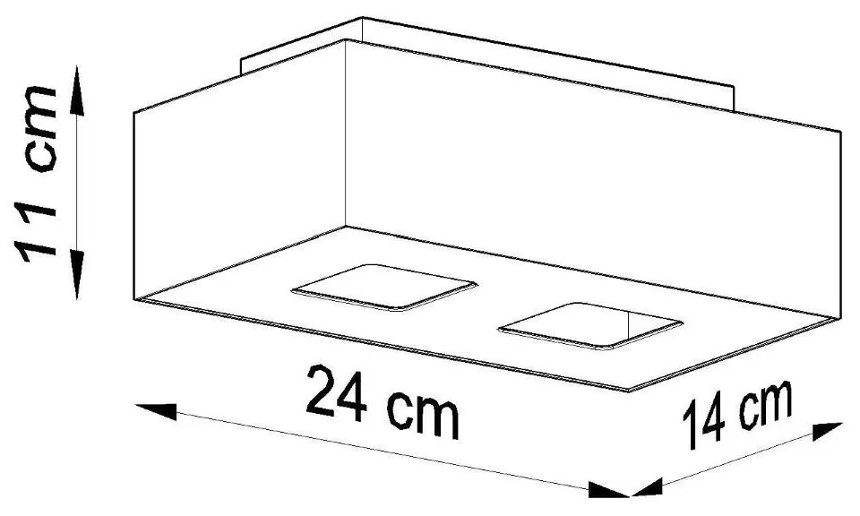 Plafon MONO 2 czarny/biały SOLLUX  LIGHTING