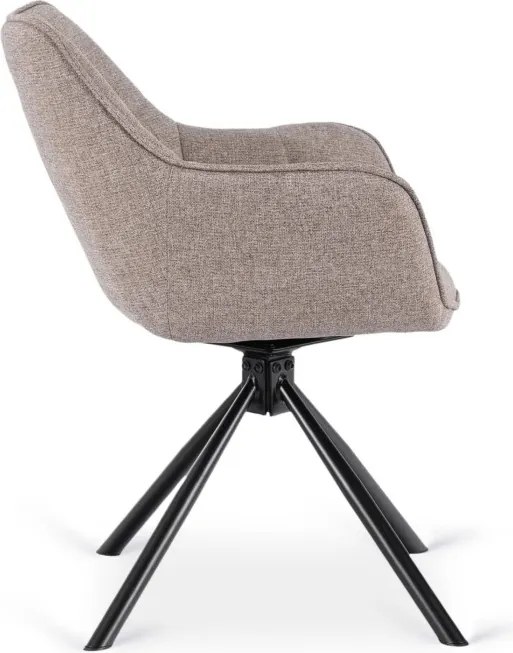 Krzesło Tapicerowane Obrotowe PEONY 2 Cappuccino Nowoczesne Loft