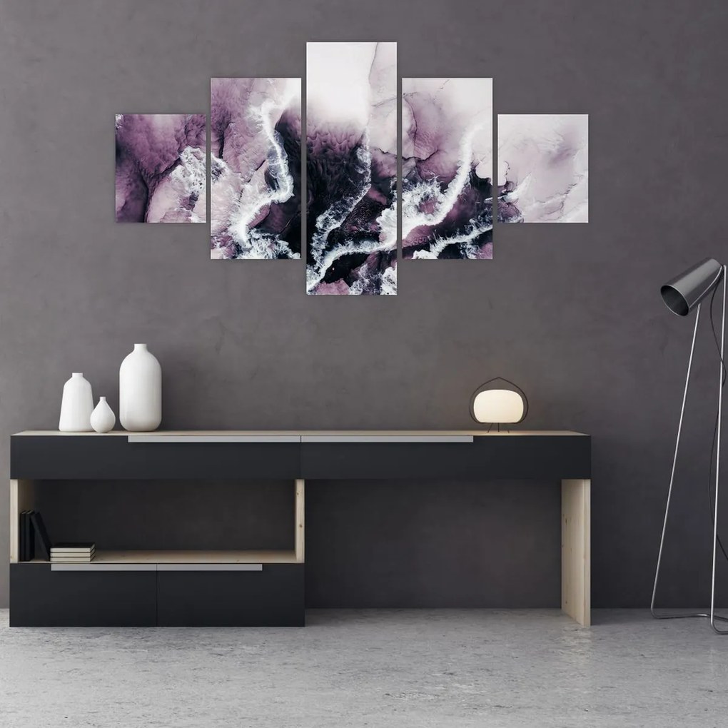 Obraz - Fioletowy marmur N⁰2 (125x70 cm)