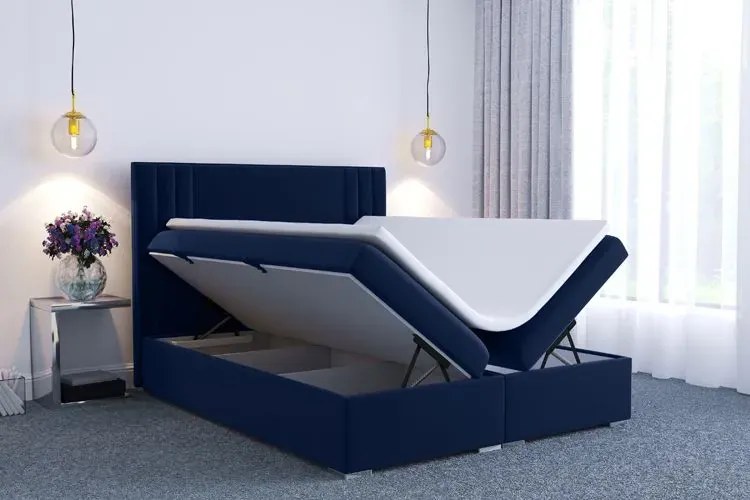 Podwójne łóżko boxspring Puerto 140x200 - 32 kolory